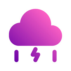 thunderstorm gradient icon