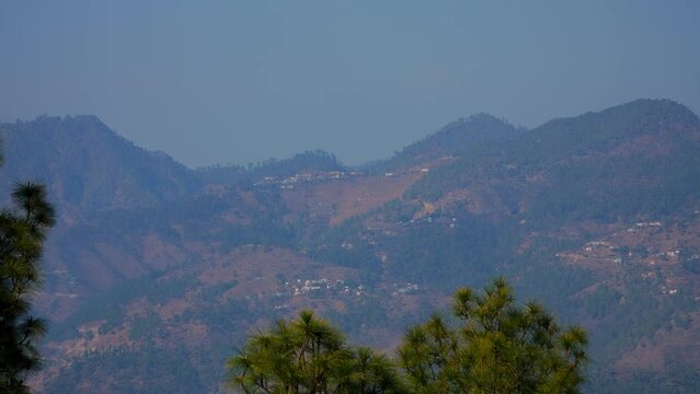 Himalaya View Point at Kasardevi Almora Uttarakhand 4K Royalty free Video