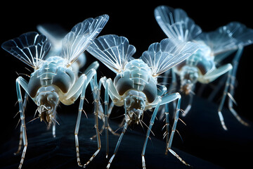 A Stunning Macro Photography of Gnats Swarming: An Incredible Display of Nature's Little Wonder