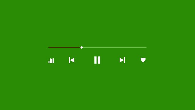 Green screen music player overlay template animation. Suitable for Youtuber, content creator, music production, etc.