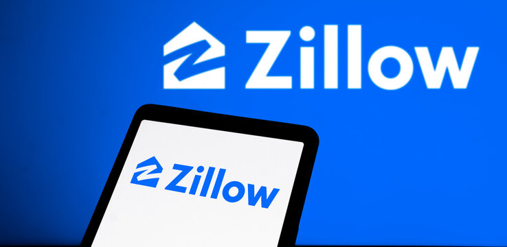 Dhaka, Bangladesh- 11 March 2024: Zillow logo is displayed on smartphone.