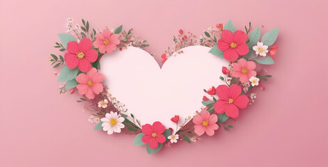heart made of flowers