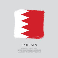 Flag of Bahrain, brush stroke background
