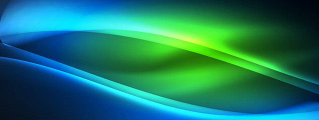 Neon light glowing waves and lines background set for wallpaper, business card, cover, poster, banner, brochure, header, website