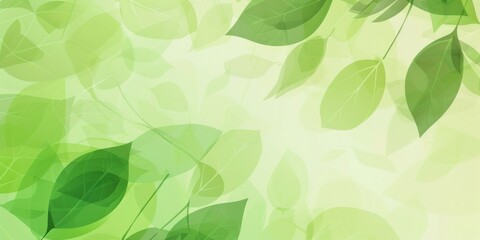 A serene composition of translucent green leaves overlaid on a soft, light background, embodying freshness and vitality.