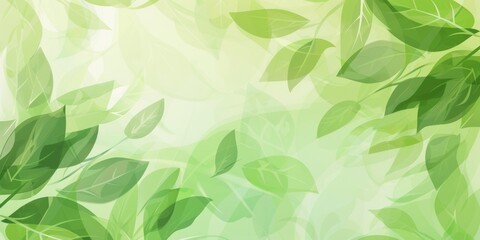 A serene composition of translucent green leaves overlaid on a soft, light background, embodying freshness and vitality.