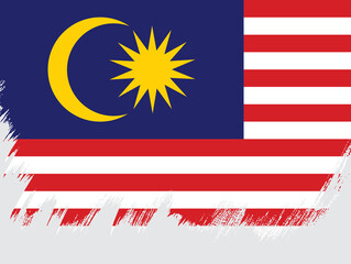 Naklejka premium Flag of Malaysia, vector illustration