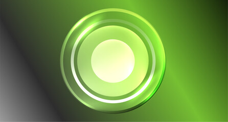 Neon glass circle copyspace for your text or product presentation geometric background. Vector illustration For Wallpaper, Banner, Background, Card, Book Illustration, landing page