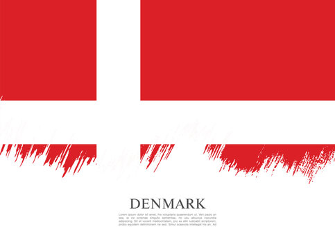 Flag of Denmark, vector illustration