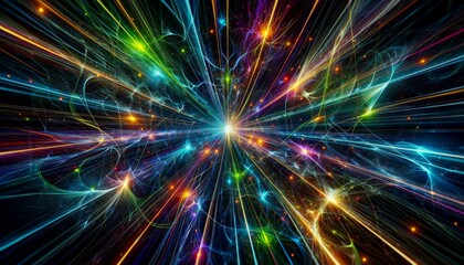 Explosive Fractal Burst with Vivid Colors