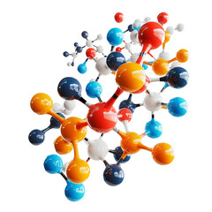 3d model of molecule isolated on white,
 - obrazy, fototapety, plakaty