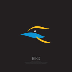 The bird logo design vector illustration