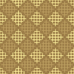 hand drawn squares from crisscrossed stripes. geometric shapes. brown repetitive background. vector seamless pattern. fabric swatch. wrapping paper. design template for textile, linen, decor