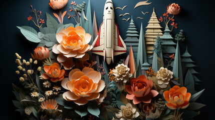 Vibrant Floral Bouquet for Wedding Celebration: Beauty and Romance in Full Bloom with Roses, Flowers, and Nature's Splendid Colors, generative AI