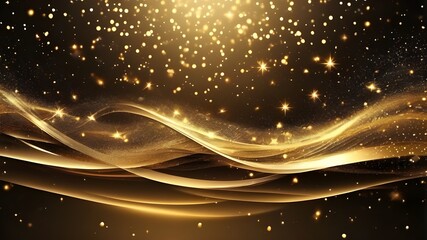 Fototapeta na wymiar abstract background with stars, design, light, vector, wave, illustration, christmas, glow, wallpaper, star, card, art, decoration, bright, gold, backdrop, pattern, space, 