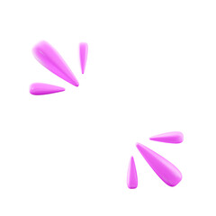 pink 3d splash object on transparent background