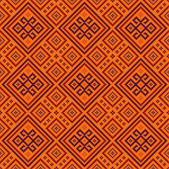 Ethnic geometry pattern motif boho retro textile ikat vector graphic pattern background design by cross  carpet textile geometry decoration decor cloth batik handmade.