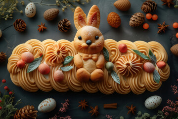 Cute Easter bunny like a delicious pastry.