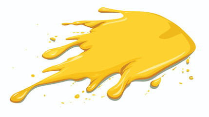 Yellow paint stain isolated icon design cartoon f