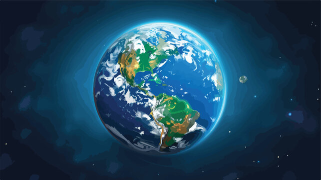 World planet earth isolated icon cartoon vector i