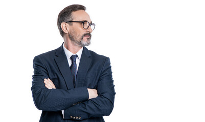 Ambitious businessman man in formalwear. Successful businessman isolated white. Business success of leader man. Successful leadership leading business to success. CEO professional. Project management