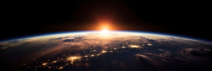 Picture of the earth from space - obrazy, fototapety, plakaty