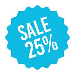 sale 25% off sale tag, price tag, badge, label, sticker isolated on white background
