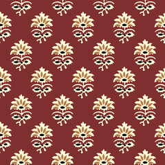 Indian Traditional floral block print booti digital textile design