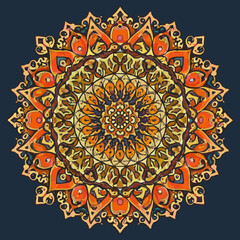 Vector art of sun flow Islamic RAMADAN Arab mandala
