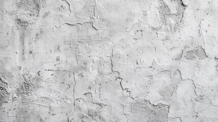 Textured white concrete wall background with rough patches and scrapes. Ideal for construction themes, backgrounds, and textures.