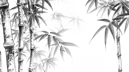 Obraz premium Ancient Chinese Style Painting of Bamboos 