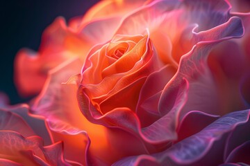 Glowing roses on a dark background