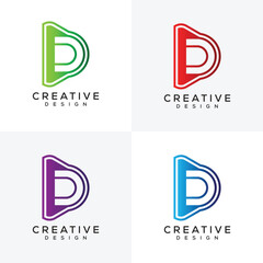 Letter D Play Button Logo Design Idea