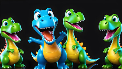 a cartoon dinosaurs with a happy face funny happy and cute dinosaurs laughing