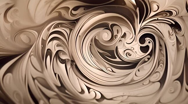 Luxury Abstract liquid wave Video. Swirl flow fabric or mixing gold fluid with elegant motion