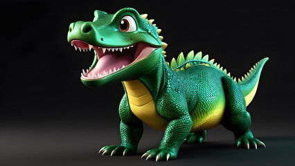 Fototapeta premium a cartoon character kamado with open mouth and teeth cute Kamado dragon 