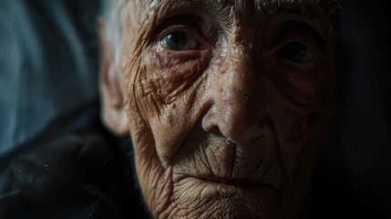 old patient suffering from parkinson