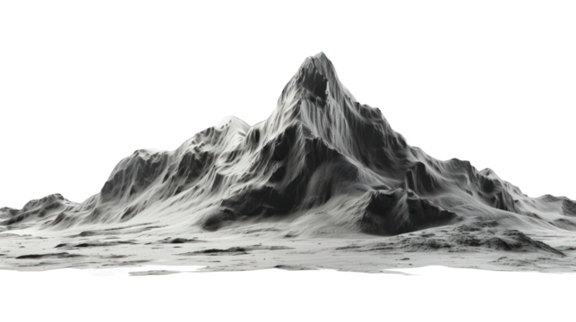 Mountain isolated on transparent background
