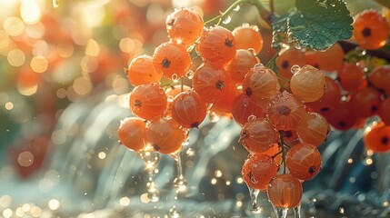 Gooseberry Hovering Above The Crystal Clear, Background Image, Background For Banner, HD