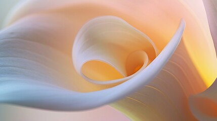 Harmony in Close-Up: Calla lily's macro beauty, calming undulations.