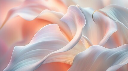 Peaceful Bloom: Macro view capturing calla lily's tranquility, gentle waves.