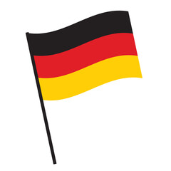 Flag of Germany. Flat vector illustration.