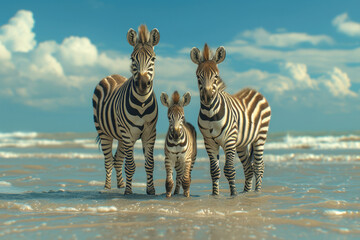 zebra' s grazing on grassland in Africa