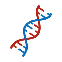 DNA flat icon, medicine and healthcare