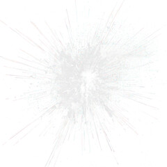 Radial god rays, from center, light vfx, light through dust isolated on transparent png.
