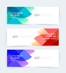 Geometric banner design with Vector presentation template.