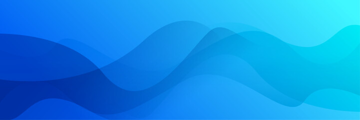 Abstract blue Geometric banner design background.