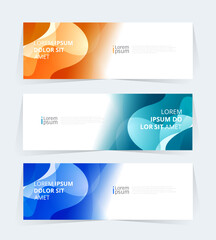 Fototapeta premium Geometric banner design with Vector presentation template. 