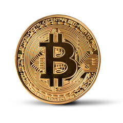 golden Bitcoins png transparent