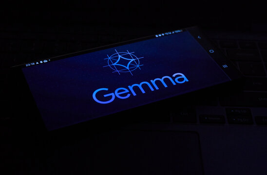 Google Gemini large language model Logo on a screen